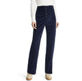 Treasure & Bond Dark Blue Exposed Button Corduroy Pants Size 10 30x31 Women's