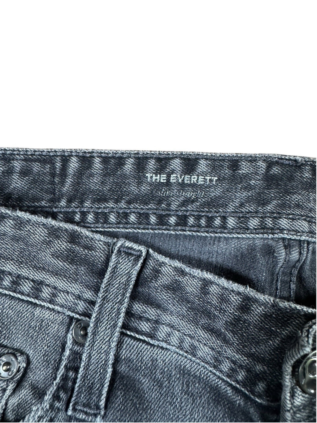 AG Adriano Goldschmied The Everett Slim Straight Gray Dark Wash Stretch 31
