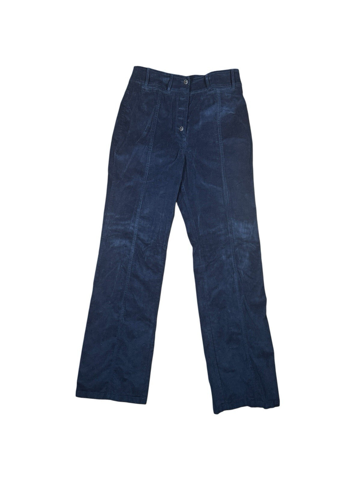 Treasure & Bond Dark Blue Exposed Button Corduroy Pants Size 10 30x31 Women's