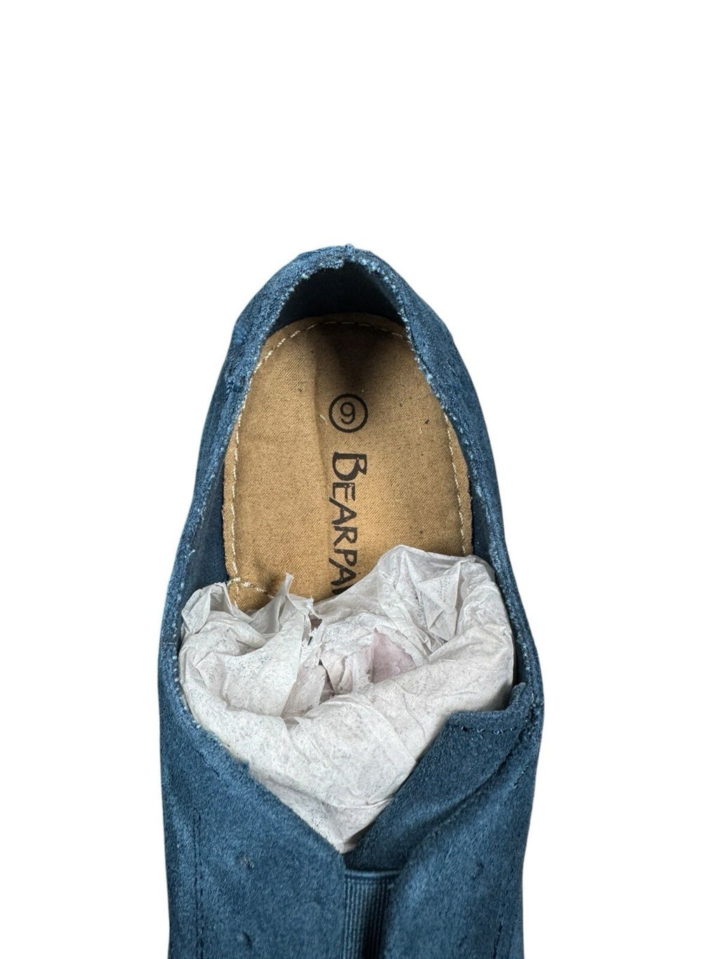 Bearpaw Women's Sz 6 HAVEN Perforated Suede Oxford Flats Casual Shoes Slip-On
