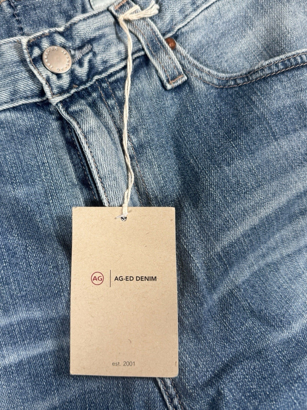 AG-ED Denim Ex-Boyfriend Slouchy Slim Jeans Women’s Size 25 Blue Denim