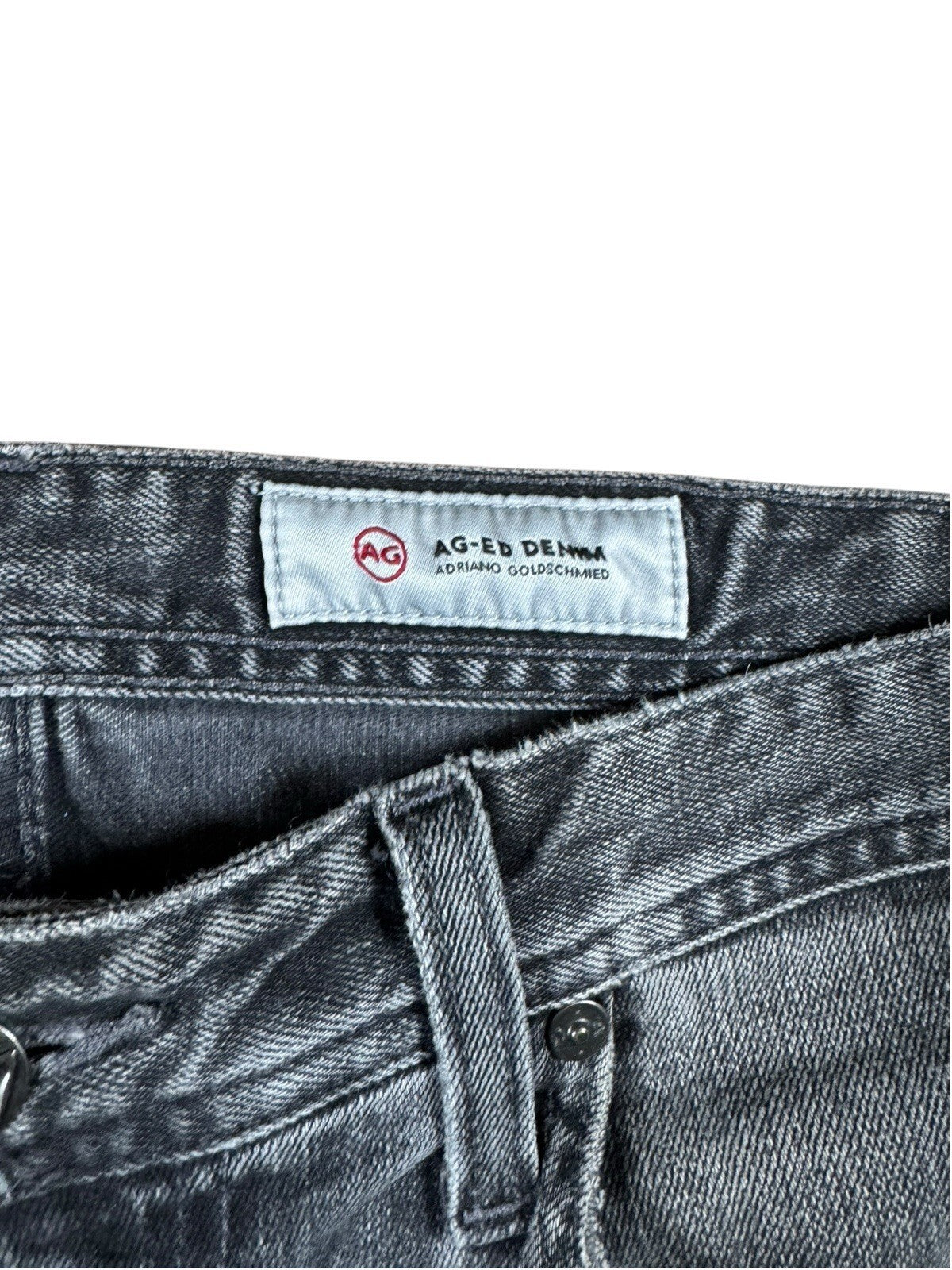 AG Adriano Goldschmied The Everett Slim Straight Gray Dark Wash Stretch 31