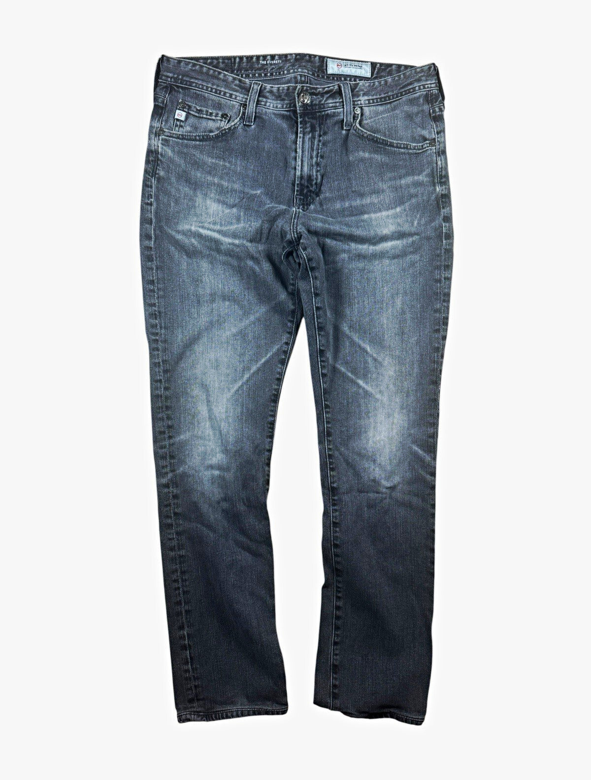 AG Adriano Goldschmied The Everett Slim Straight Gray Dark Wash Stretch 31
