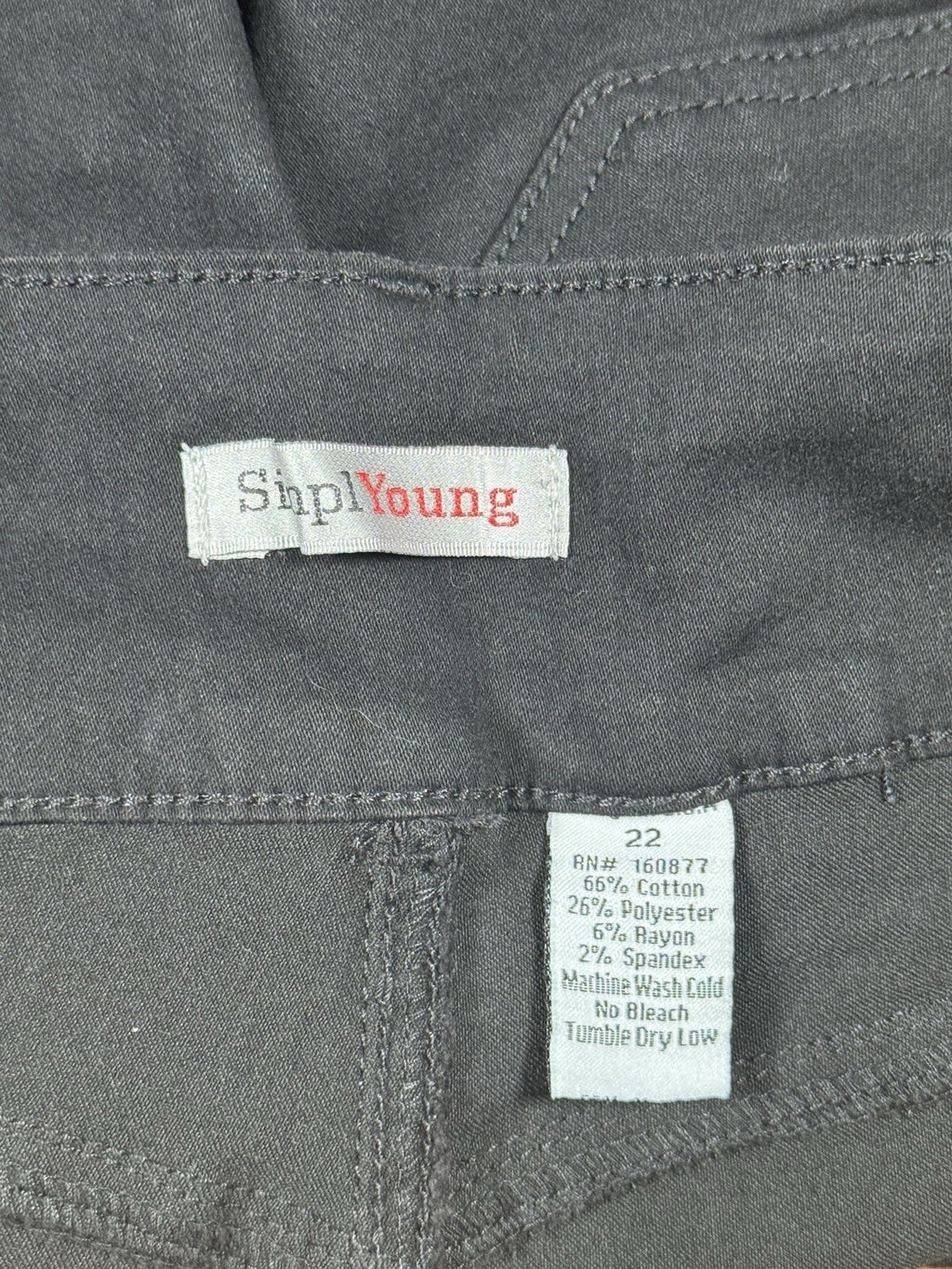 SimplYoung Women’s Black Jeans Sz 22