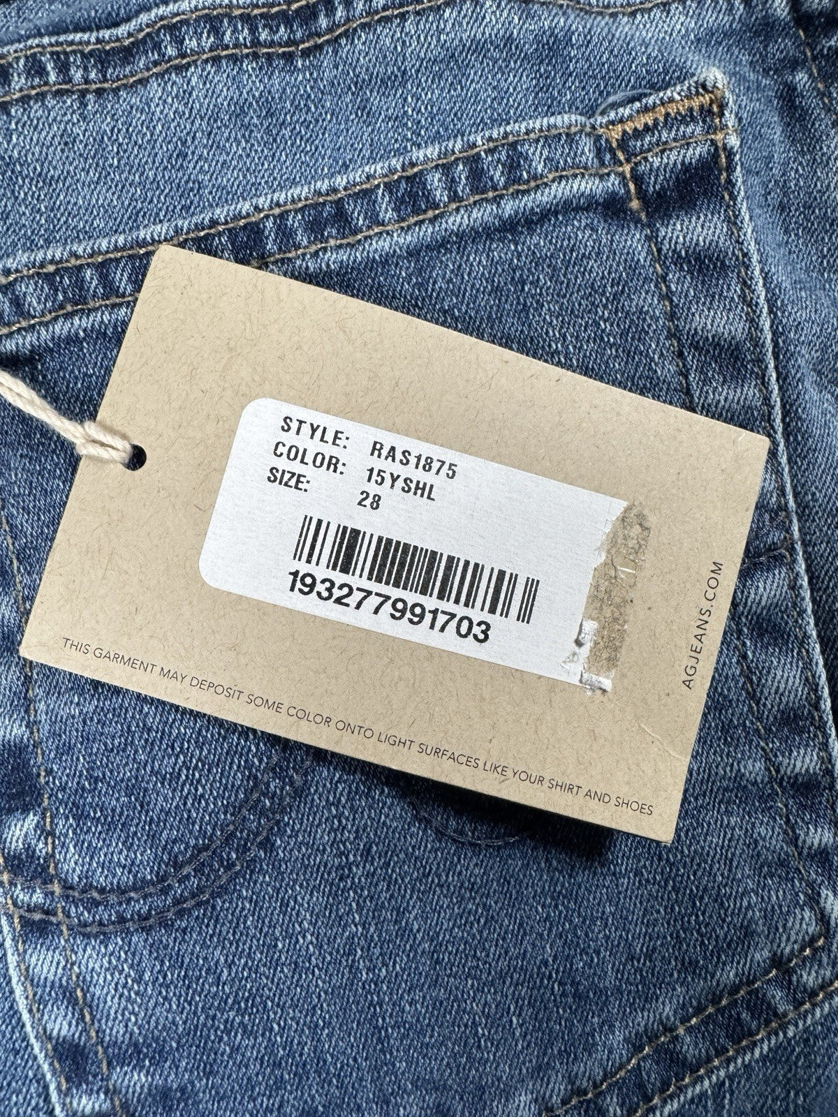AG AG-ED Denim Slim Straight Leg Jeans Blue Denim Women’s Size 28R