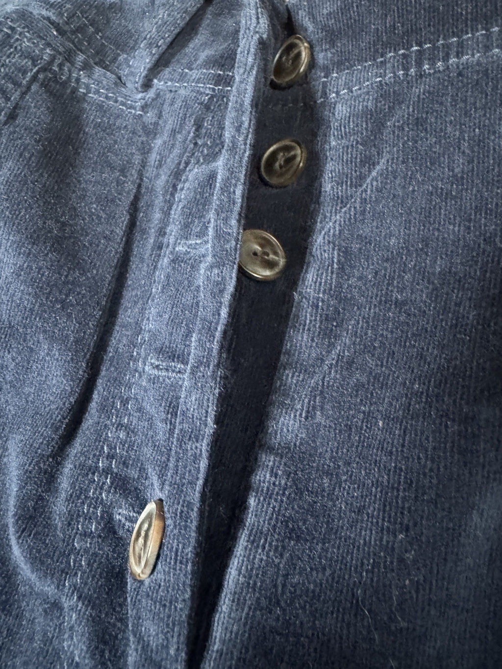 Treasure & Bond Dark Blue Exposed Button Corduroy Pants Size 10 30x31 Women's