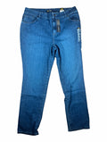 Lee Relaxed Fit Straight Leg Mid Rise Blue Medium Wash Denim Jeans 18W Long