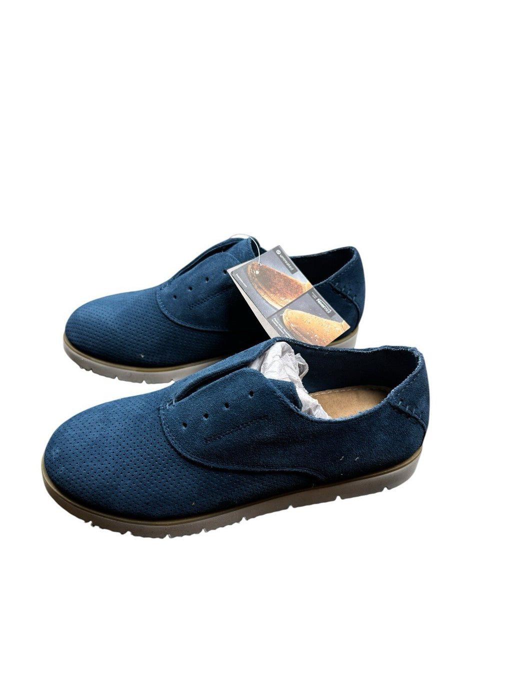 Bearpaw Women's Sz 6 HAVEN Perforated Suede Oxford Flats Casual Shoes Slip-On